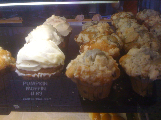 Pumpkin Muffins at Noah's Bagels in Larchmont