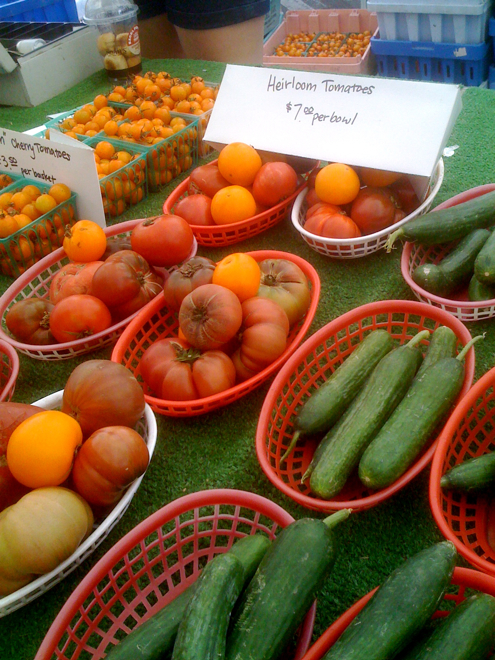 Heirloom Tomatoes at Larchmont Farmers Market