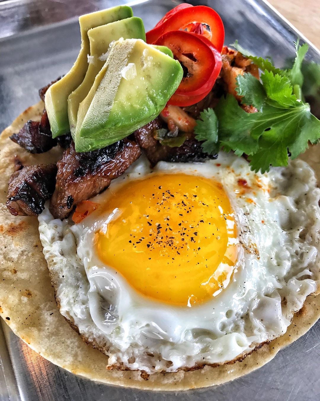 Egg on Taco