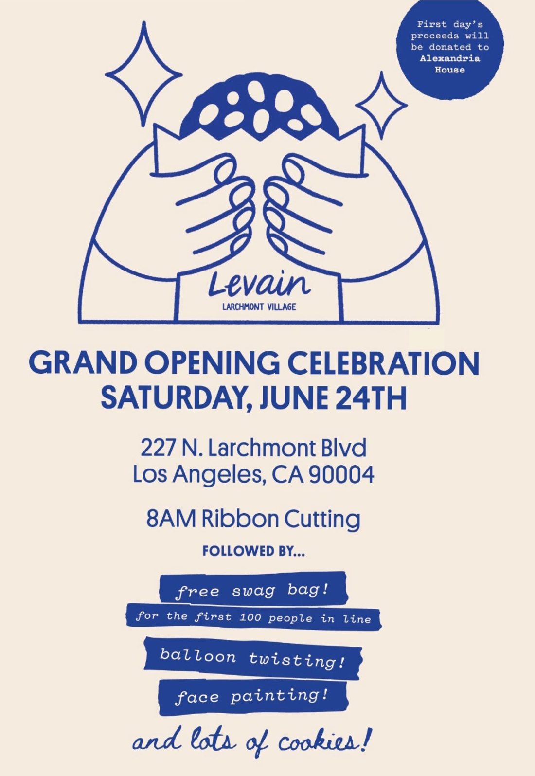 Levain Bakery grand opening celebration in Larchmont Village