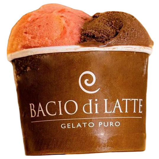 Bacio di Latte piccolo cup of gelato with two scoops